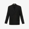 Valentino Double-breasted Peak-lapel Relaxed-fit Wool Jacket -Selfidges Launches R04181429 BLACK M