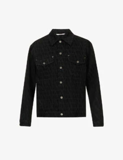 Valentino Dropped-shoulder Waist-adjuster Boxy-fit Denim Jacket