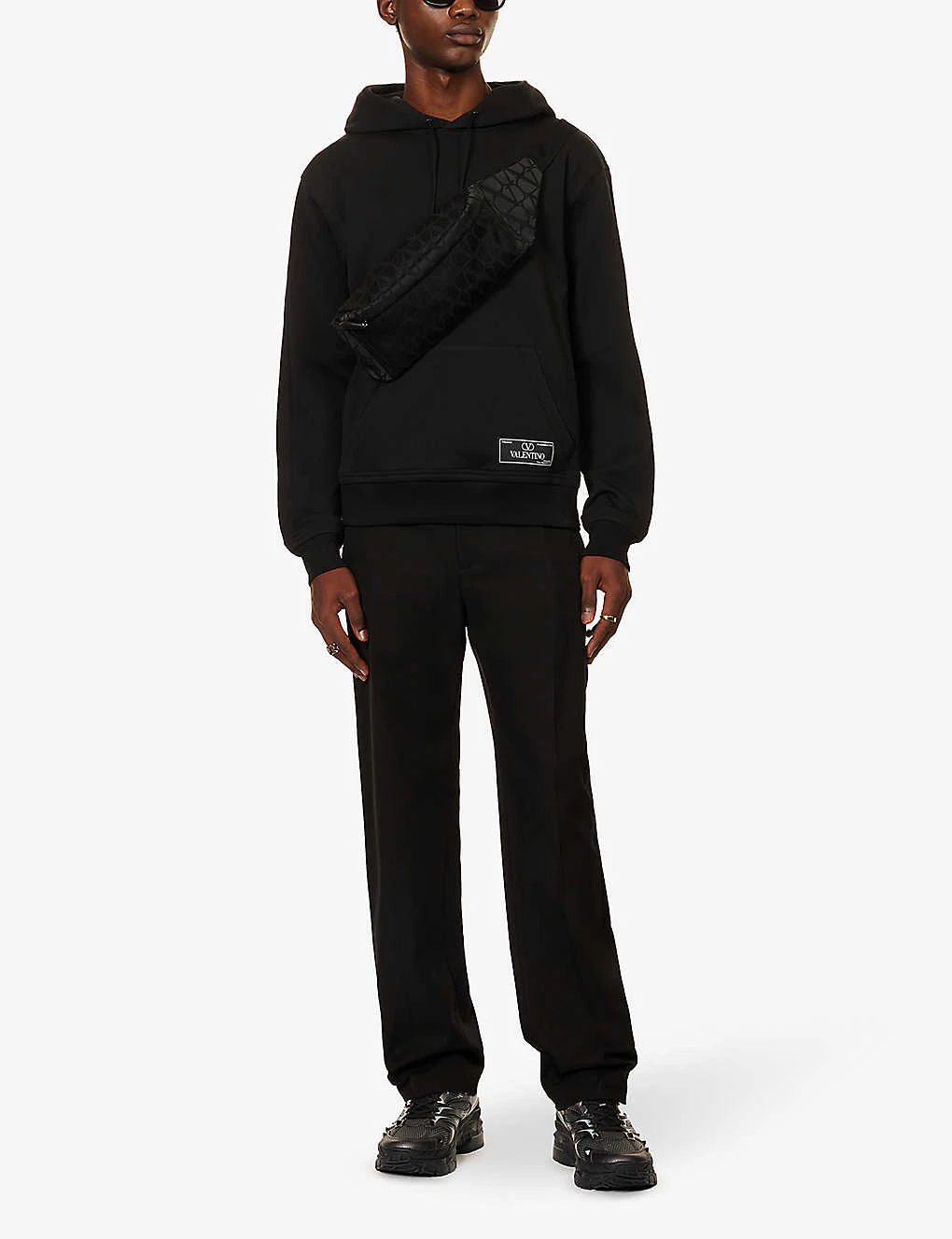 Valentino Tag Brand-patch Cotton-blend Hoody 4 Valentino Tag Brand-patch Cotton-blend Hoody - Image 2