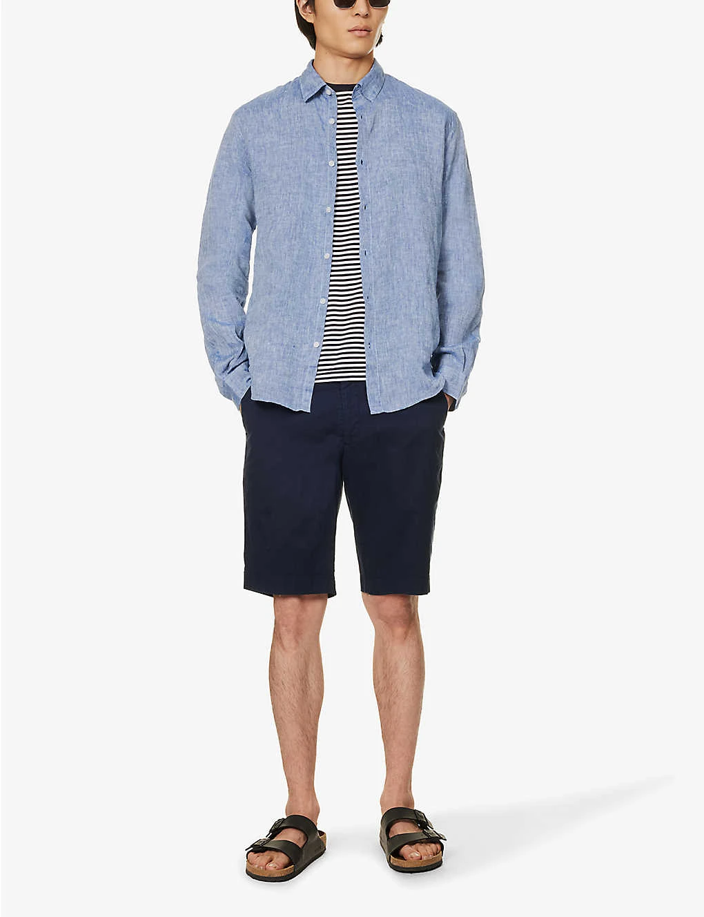 Sunspel Spread Collar Long-sleeve Regular-fit Linen Shirt 4 Sunspel Spread Collar Long-sleeve Regular-fit Linen Shirt - Image 2