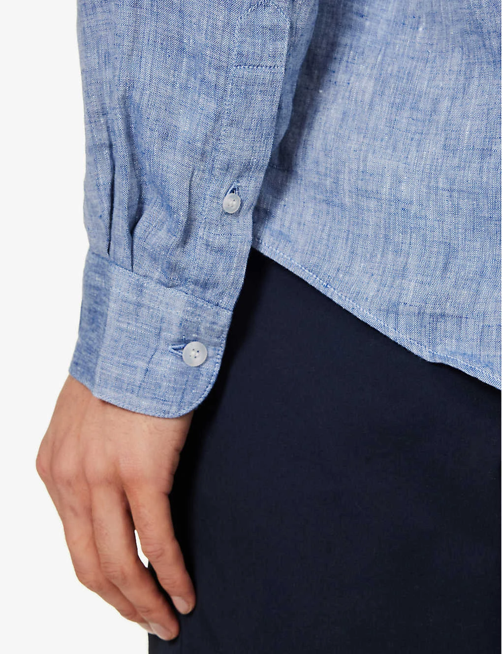 Sunspel Spread Collar Long-sleeve Regular-fit Linen Shirt 8 Sunspel Spread Collar Long-sleeve Regular-fit Linen Shirt - Image 6