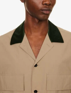 Sacai Taffeta Flap-pocket Boxy-fit Shell Shirt -Selfidges Launches R04182042 BEIGE ALT04