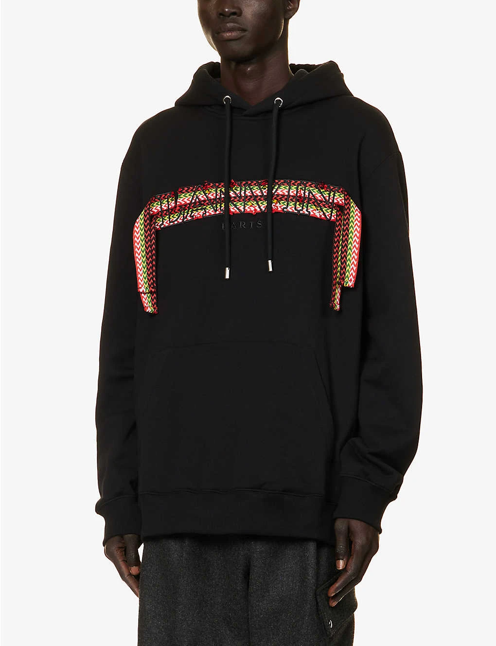 Lanvin Embroidered-panel Oversized-fit Cotton-jersey Hoody 5 Lanvin Embroidered-panel Oversized-fit Cotton-jersey Hoody - Image 3
