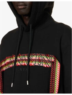 Lanvin Embroidered-panel Oversized-fit Cotton-jersey Hoody 11 Lanvin Embroidered-panel Oversized-fit Cotton-jersey Hoody -Selfidges Launches R04182727 BLACK ALT04