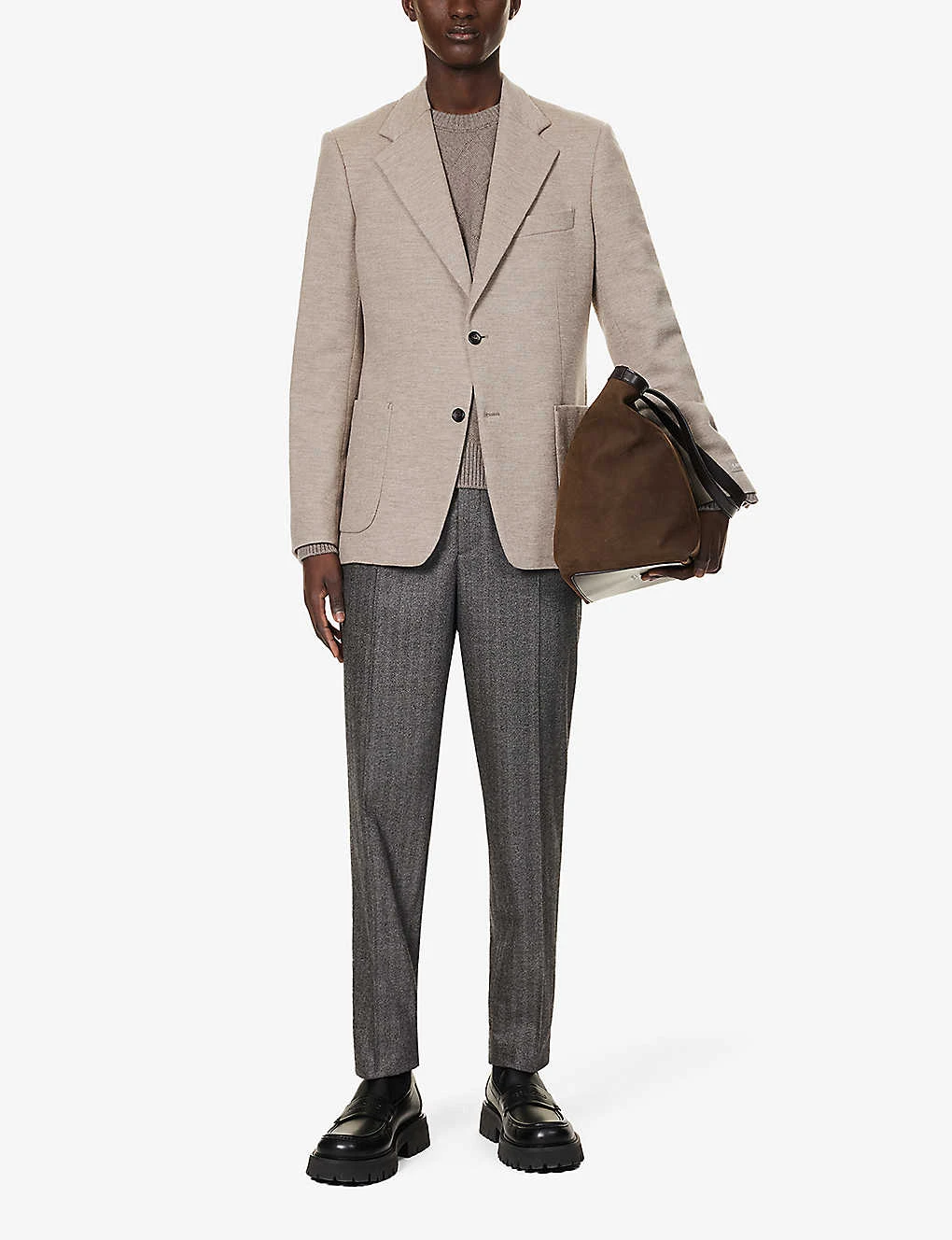 Lanvin Welt-pocket Notched-lapel Regular-fit Wool Jacket 4 Lanvin Welt-pocket Notched-lapel Regular-fit Wool Jacket - Image 2