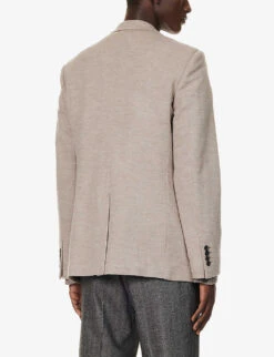 Lanvin Welt-pocket Notched-lapel Regular-fit Wool Jacket 11 Lanvin Welt-pocket Notched-lapel Regular-fit Wool Jacket -Selfidges Launches R04182728 BEIGE ALT03