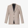 Lanvin Welt-pocket Notched-lapel Regular-fit Wool Jacket -Selfidges Launches R04182728 BEIGE M