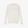 Lanvin Brand-embroidered Oversized-fit Cotton-jersey Sweatshirt 1 Lanvin Brand-embroidered Oversized-fit Cotton-jersey Sweatshirt -Selfidges Launches R04182739 MASTIC M