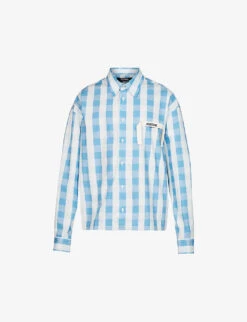 Jacquemus La Chemise Papier Plaid-patterned Boxy-fit Cotton-poplin Shirt