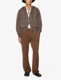 Jacquemus Le Sweater Camargue Organic Cotton-jersey Hoody -Selfidges Launches R04182853 DARKBROWN ALT01