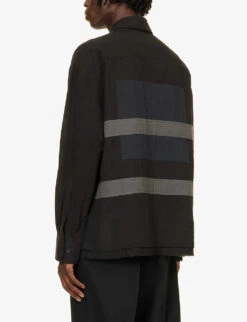 Harness Straight-point Collar Cotton Shirt 11 Harness Straight-point Collar Cotton Shirt -Selfidges Launches R04185202 BLACKDARKGREY ALT03