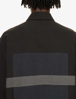 Harness Straight-point Collar Cotton Shirt 13 Harness Straight-point Collar Cotton Shirt -Selfidges Launches R04185202 BLACKDARKGREY ALT05