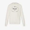 Prada Logo Graphic-print Cotton-jersey Hoody -Selfidges Launches R04185535 NATURALE M