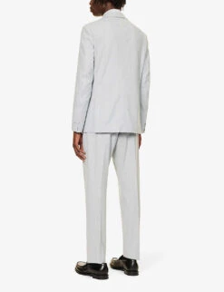 ELEVENTY Striped Drawstring-waistband Regular-fit Wool Suit -Selfidges Launches R04187217 LIGHTBLUE ALT03