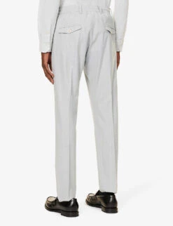 ELEVENTY Striped Drawstring-waistband Regular-fit Wool Suit -Selfidges Launches R04187217 LIGHTBLUE ALT07