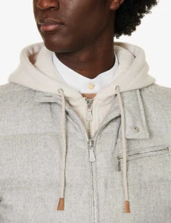 ELEVENTY Funnel-neck Silk And Cashmere-blend Gilet -Selfidges Launches R04187231 GREYSAND ALT04