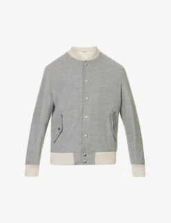 ELEVENTY Varsity Ribbed-trim Regular-fit Wool Jacket