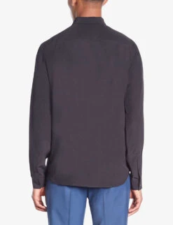 THE KOOPLES Comfort-fit Silk Shirt -Selfidges Launches R04187747 BLACK ALT03