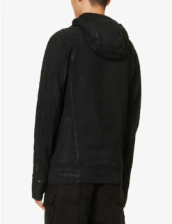 Zipper 2 Balaclava-hood Faded Cotton-jersey Hoody -Selfidges Launches R04187931 BLACK ALT03