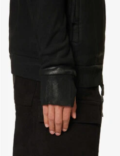 Zipper 2 Balaclava-hood Faded Cotton-jersey Hoody -Selfidges Launches R04187931 BLACK ALT05