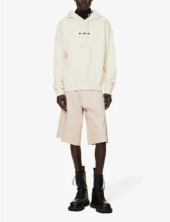 Jil Sander Logo-print Dropped-shoulder Cotton-jersey Hoody 7 Jil Sander Logo-print Dropped-shoulder Cotton-jersey Hoody -Selfidges Launches R04187948 DUNE ALT01