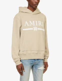 Amiri Bar Graphic-print Cotton-jersey Hoody 9 Amiri Bar Graphic-print Cotton-jersey Hoody -Selfidges Launches R04188174 TAN ALT02