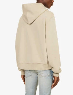 Amiri Bar Graphic-print Cotton-jersey Hoody 10 Amiri Bar Graphic-print Cotton-jersey Hoody -Selfidges Launches R04188174 TAN ALT03