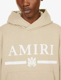 Amiri Bar Graphic-print Cotton-jersey Hoody 11 Amiri Bar Graphic-print Cotton-jersey Hoody -Selfidges Launches R04188174 TAN ALT04