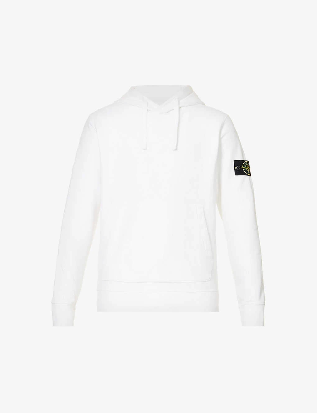 Stone Island Logo-badge Relaxed-fit Cotton-jersey Hoody 3 Stone Island Logo-badge Relaxed-fit Cotton-jersey Hoody