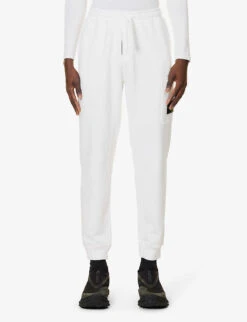 Stone Island Logo-badge Zip-pocket Cotton-jersey Jogging Bottoms -Selfidges Launches R04188796 WHITE ALT02