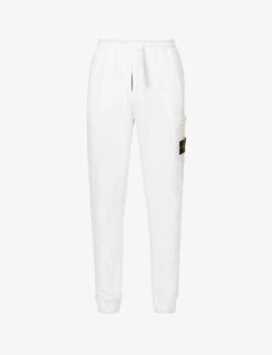 Stone Island Logo-badge Zip-pocket Cotton-jersey Jogging Bottoms