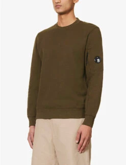 Lens-compartment Crewneck Cotton-jersey Sweatshirt 9 Lens-compartment Crewneck Cotton-jersey Sweatshirt -Selfidges Launches R04189361 IVYGREEN ALT02