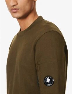 Lens-compartment Crewneck Cotton-jersey Sweatshirt 11 Lens-compartment Crewneck Cotton-jersey Sweatshirt -Selfidges Launches R04189361 IVYGREEN ALT04