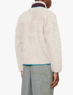 Patagonia Classic Retro-X Contrast-pocket Fleece Jacket -Selfidges Launches R04189534 NATURALWOBSIDIANPLUM ALT03