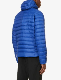 Patagonia Funnel-neck Padded Recycled Nylon-down Jacket -Selfidges Launches R04189549 PASSAGEBLUE ALT03
