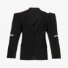 Icarus Padded-shoulder Slim-fit Wool Blazer -Selfidges Launches R04190815 BLACK M