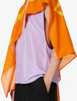 Art Asymmetric-panel Regular-fit Cotton-poplin Shirt -Selfidges Launches R04190818 LAVENDER ALT04