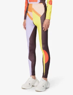 Abstract-print Slim-fit Stretch-woven Leggings -Selfidges Launches R04190822 BROWN ALT02