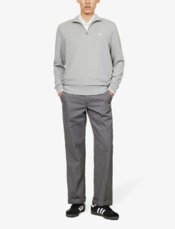 Fred Perry Ringer Brand-embroidered Quarter-zip Cotton-blend Sweatshirt 8 Fred Perry Ringer Brand-embroidered Quarter-zip Cotton-blend Sweatshirt -Selfidges Launches R04191219 STEELMARL ALT01