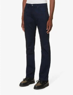 Paige Normandie Straight-leg Mid-rise Stretch-denim Jeans -Selfidges Launches R04192288 INKWELL ALT02