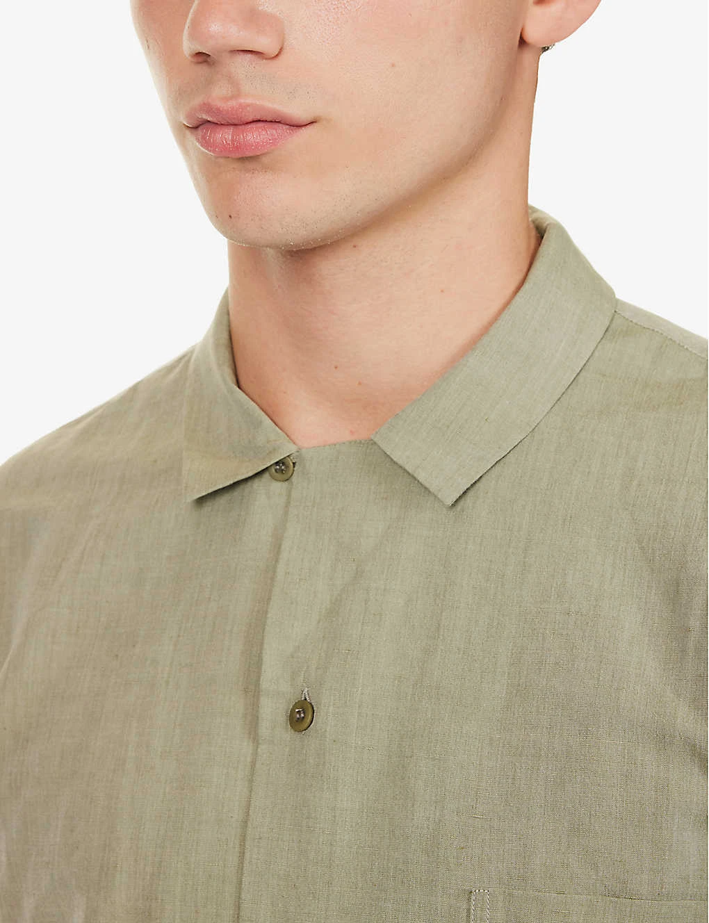 Sunspel Camp-collar Short-sleeved Cotton-blend Shirt 7 Sunspel Camp-collar Short-sleeved Cotton-blend Shirt - Image 5