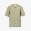 Sunspel Camp-collar Short-sleeved Cotton-blend Shirt -Selfidges Launches R04194521 HUNTERGREENMELANGE M
