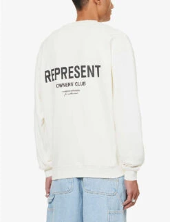 Represent Owners' Club Graphic-print Relaxed-fit Cotton-jersey Sweatshirt 10 Represent Owners' Club Graphic-print Relaxed-fit Cotton-jersey Sweatshirt -Selfidges Launches R04194663 FLATWHITE ALT03