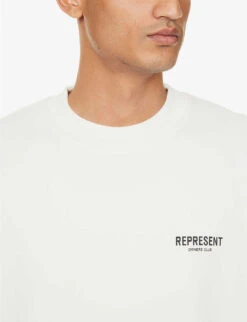 Represent Owners' Club Graphic-print Relaxed-fit Cotton-jersey Sweatshirt 11 Represent Owners' Club Graphic-print Relaxed-fit Cotton-jersey Sweatshirt -Selfidges Launches R04194663 FLATWHITE ALT04