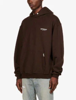 Represent Owners' Club Graphic-print Cotton-jersey Hoody 9 Represent Owners' Club Graphic-print Cotton-jersey Hoody -Selfidges Launches R04194665 VINTAGEBROWN ALT02