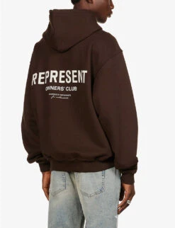 Represent Owners' Club Graphic-print Cotton-jersey Hoody 10 Represent Owners' Club Graphic-print Cotton-jersey Hoody -Selfidges Launches R04194665 VINTAGEBROWN ALT03