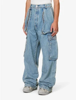 Cargo-pocket Wide-leg Relaxed-fit Jeans -Selfidges Launches R04194907 VINTAGEINDIGO ALT02