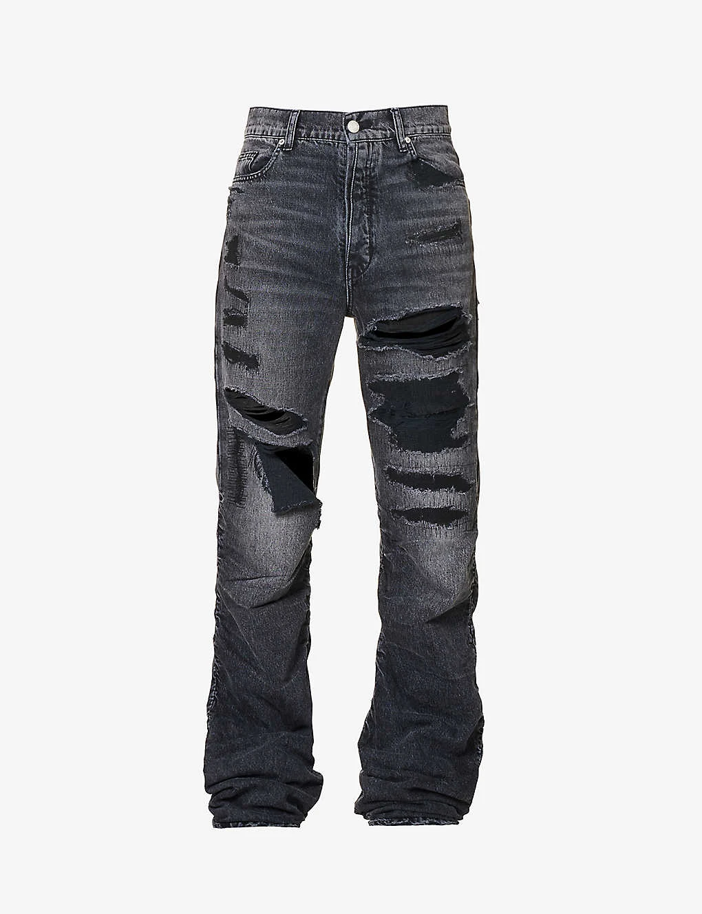 Distressed Kick-flare Mid-rise Jeans 3 Distressed Kick-flare Mid-rise Jeans