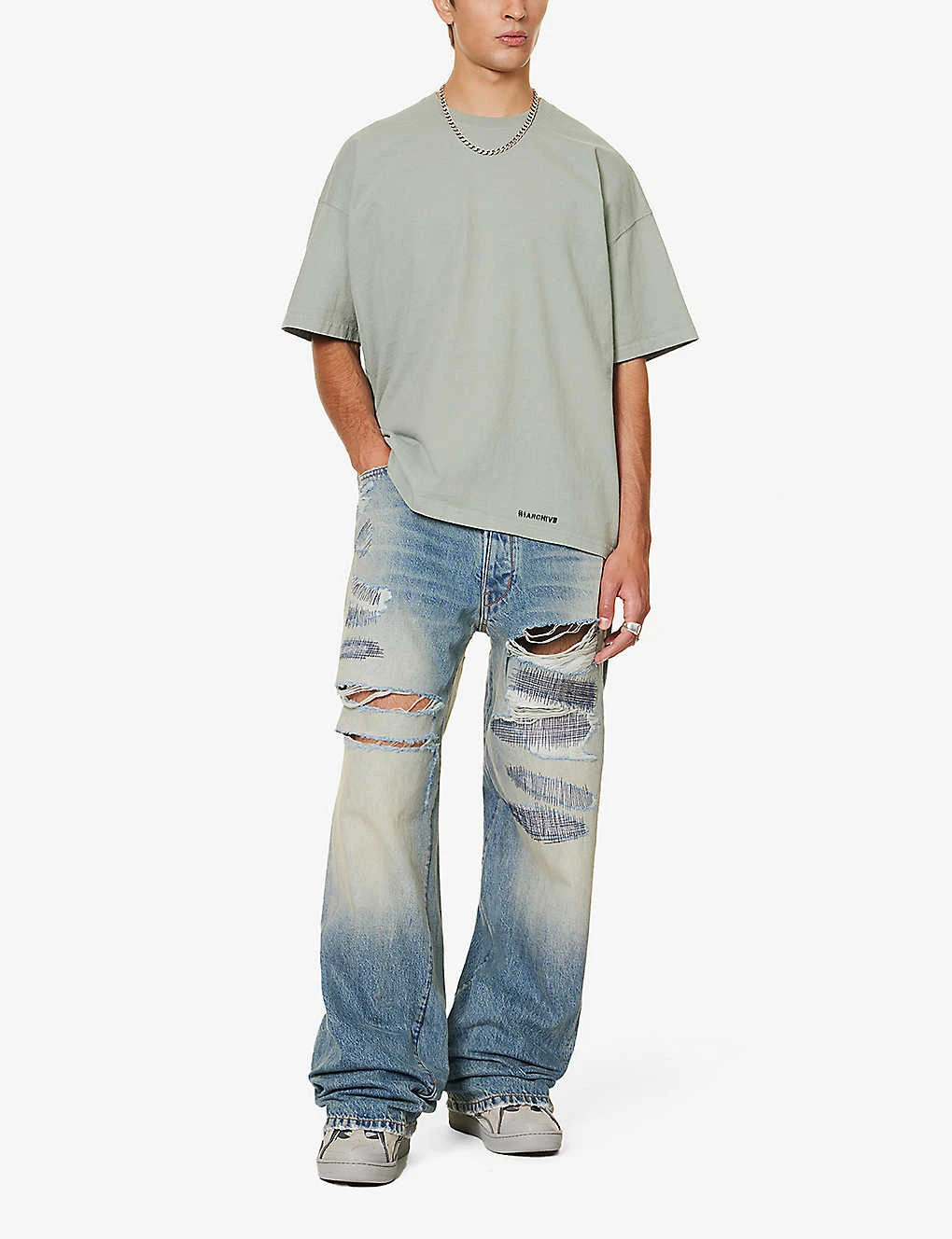 Distressed Wide-leg Mid-rise Jeans 4 Distressed Wide-leg Mid-rise Jeans - Image 2