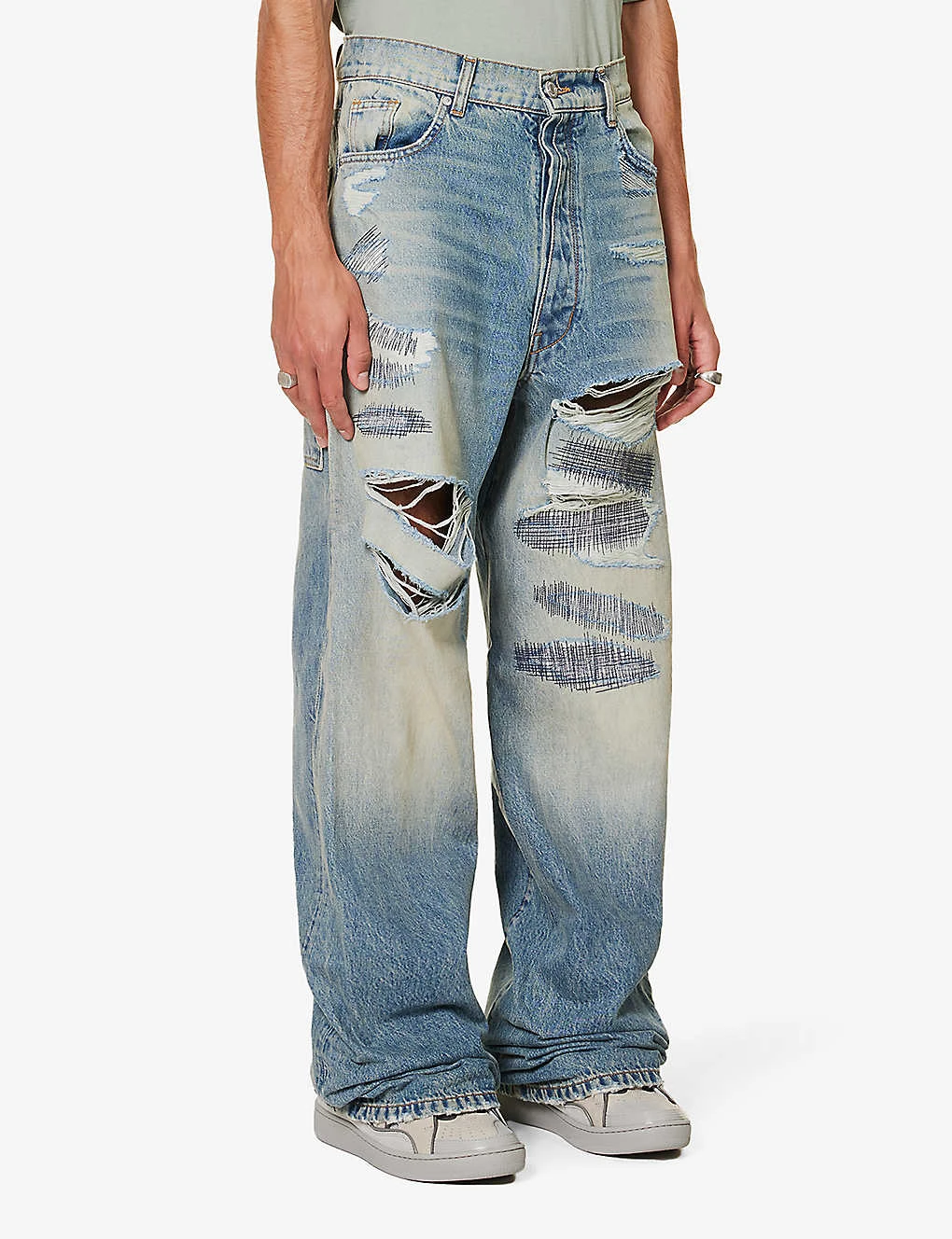 Distressed Wide-leg Mid-rise Jeans 5 Distressed Wide-leg Mid-rise Jeans - Image 3